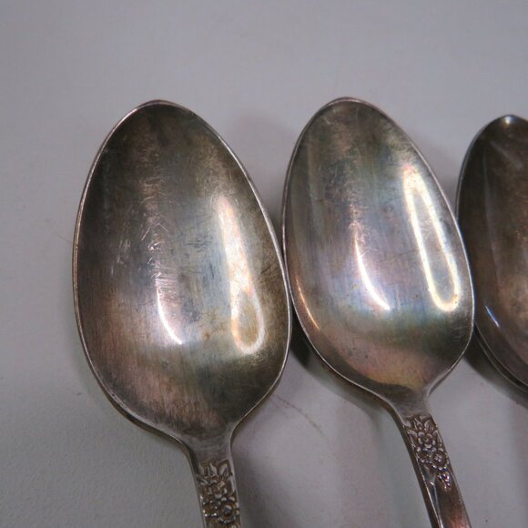 Ice Tea (6) Spoons SPRING CHARM floral WM Rogers & Sons co. 1963 - Picture 3 of 13